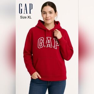 GAP Women’s Burgundy Red Logo Hoodie Sweatshirt Size XL
